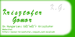 krisztofer gomor business card